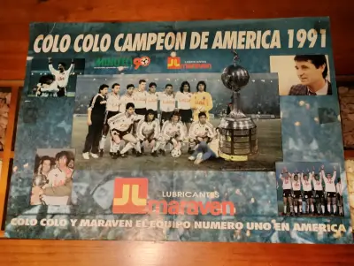 POSTER Colo Colo Campeón de América 1991 - miniatura 1