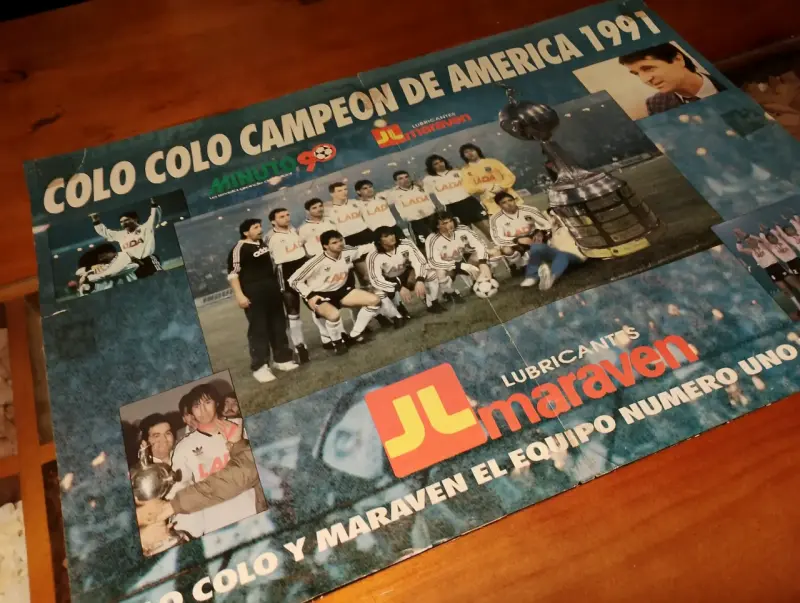 POSTER Colo Colo Campeón de América 1991 - 2