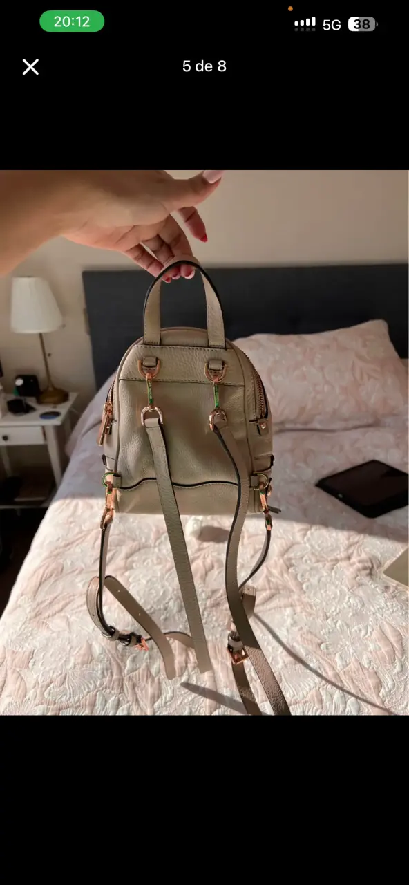 Mochila mini Michael Kors palo rosa 💐 con flores - 2