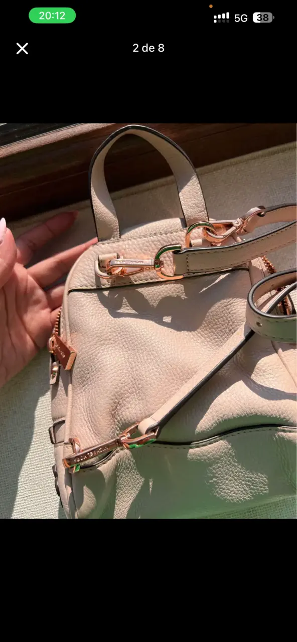 Mochila mini Michael Kors palo rosa 💐 con flores - 3