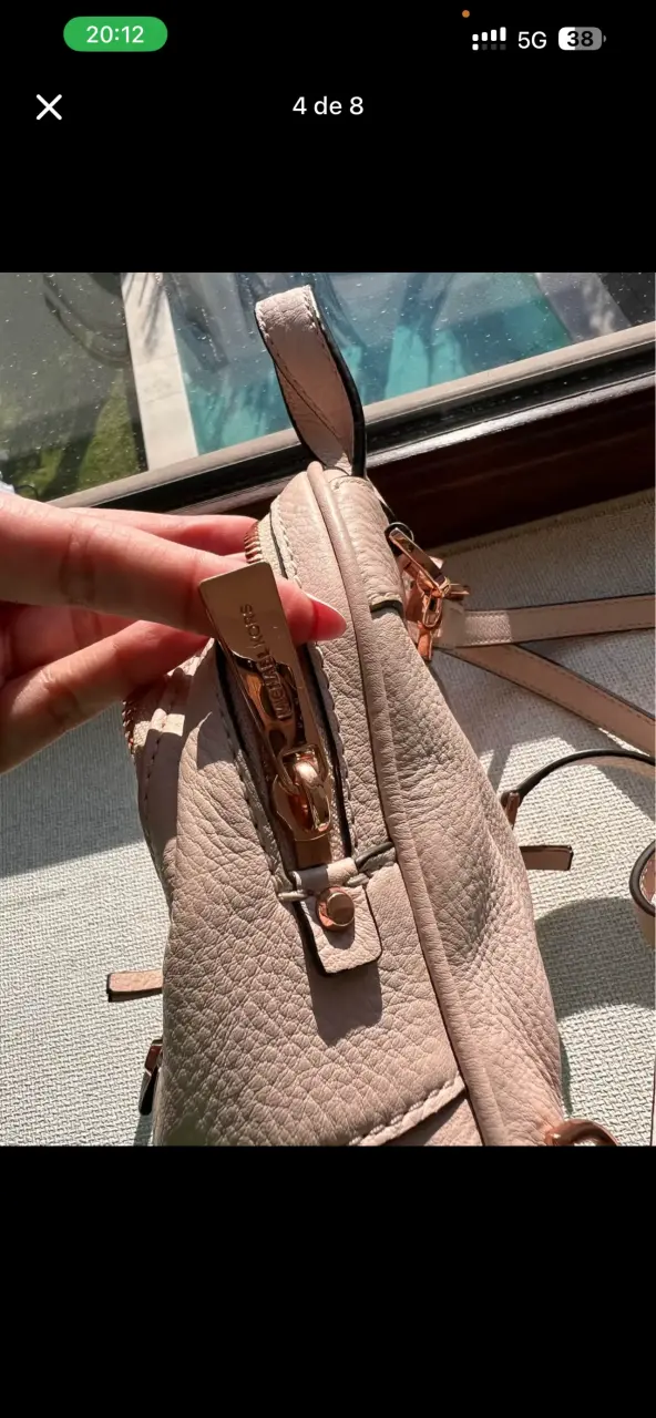 Mochila mini Michael Kors palo rosa 💐 con flores - 5