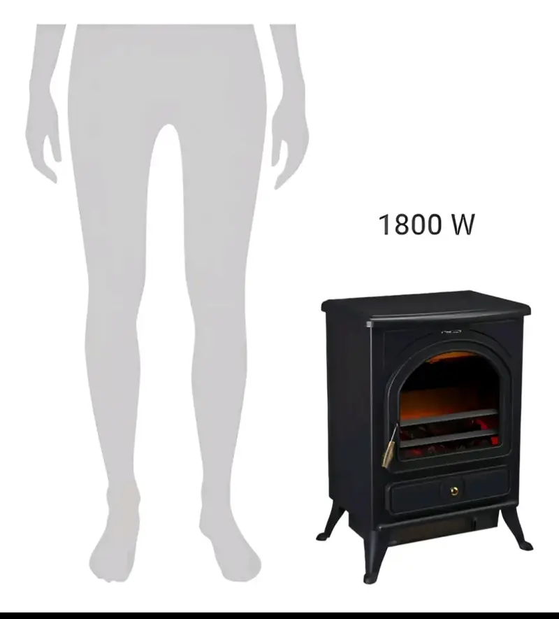 Chimenea Eléctrica Recco ND-187H con Diseño Retro - 6