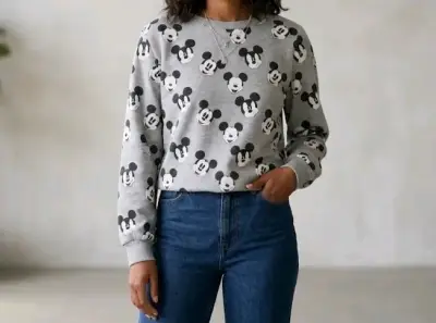 Polerón gris con estampado de Mickey Mouse - miniatura 1