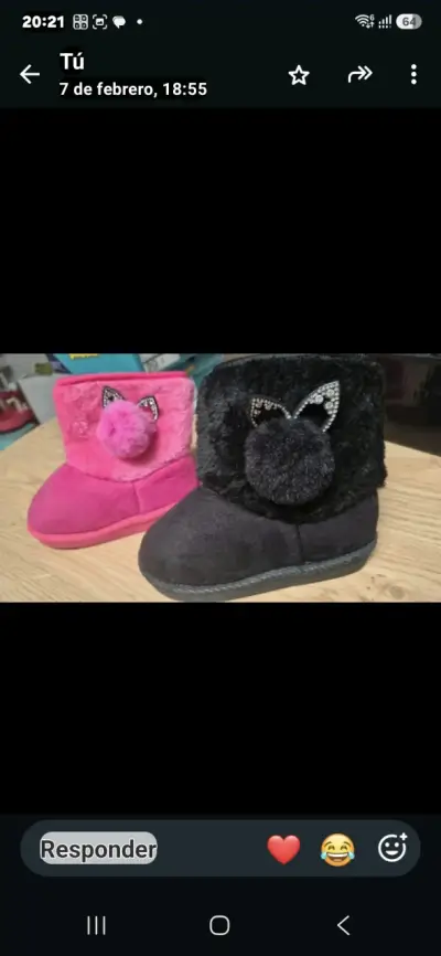 Botas de invierno para niñas con diseño de orejas - miniatura 2