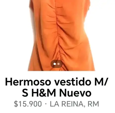 Vestido naranja H&M nuevo con tirantes - miniatura 1