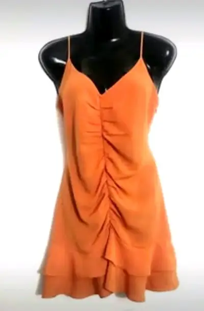 Vestido naranja H&M nuevo con tirantes - miniatura 2