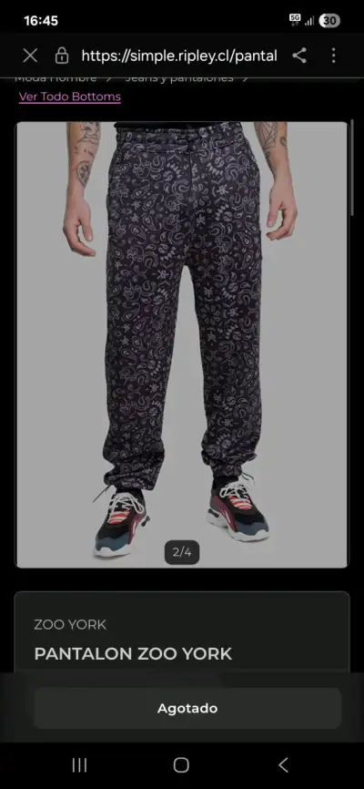 Pantalón estampado negro Zoo York para hombre - miniatura 4