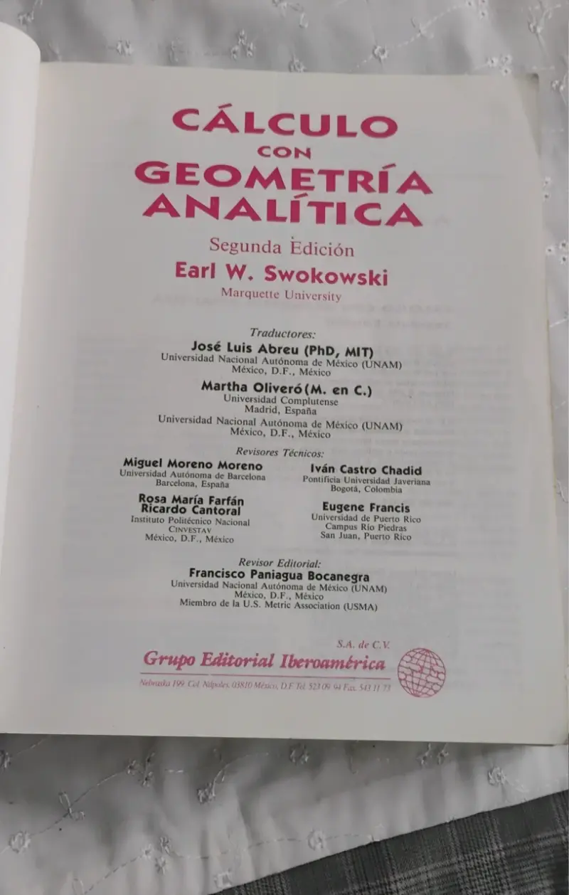 Libro Cálculo con Geometría Analítica Segunda Edición - 2