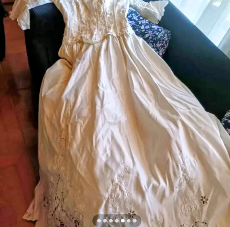 Vestido de Novia Vintage con Encaje Floral - 4