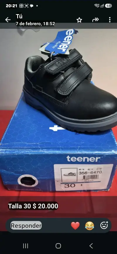 Zapatillas escolares negras Teener talla 30 - miniatura 1