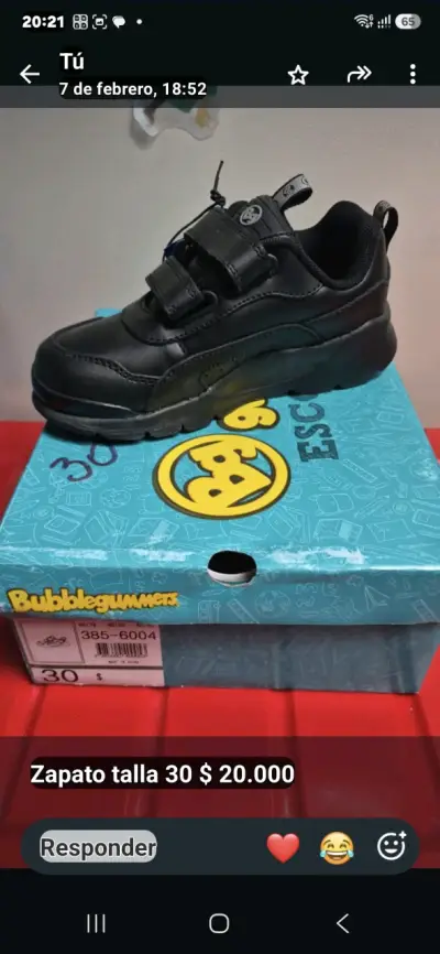 Zapatos escolares negros Bubblegummers - miniatura 2