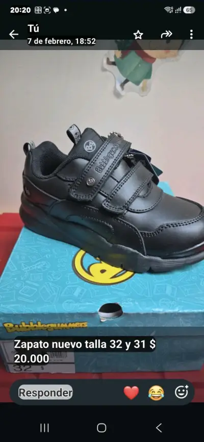 Zapatos escolares Bubblegummers negros nuevos - miniatura 2