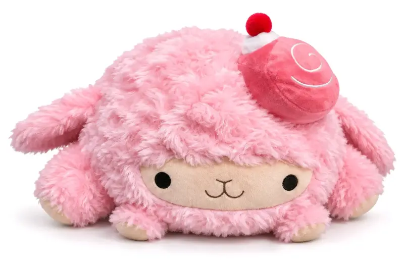Peluche de oveja rosada con sombrero