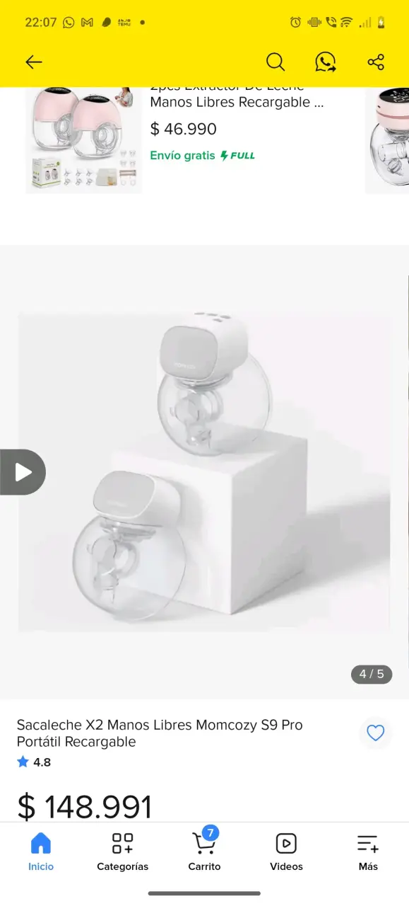 Extractor de Leche Portátil Momcozy S9 Pro - 3
