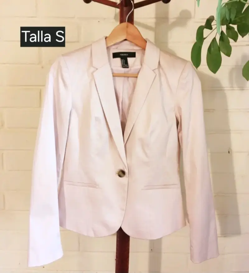 Blazer beige talla 36 marca H&M elegante para muje - 2