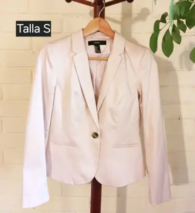Blazer beige talla 36 marca H&M elegante para muje - miniatura 2
