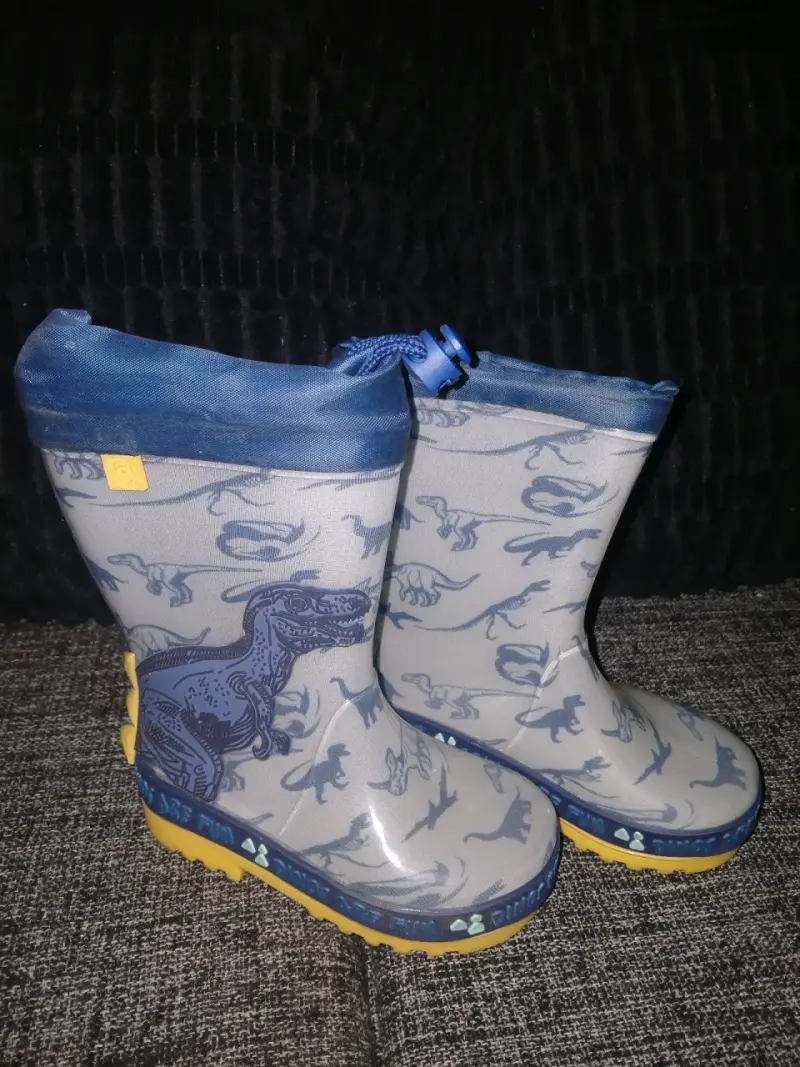 Botas de lluvia para niños con diseño de dinosaurios
