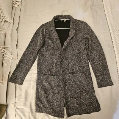 Abrigo largo gris H&M Divided para mujer - miniatura 1