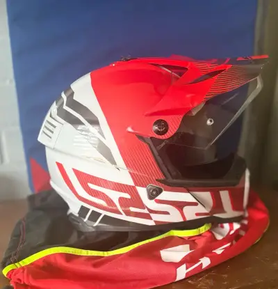CASCO PARA MOTO LS2 MX436PIONEER EVO EVOLVE ROJO - miniatura 3