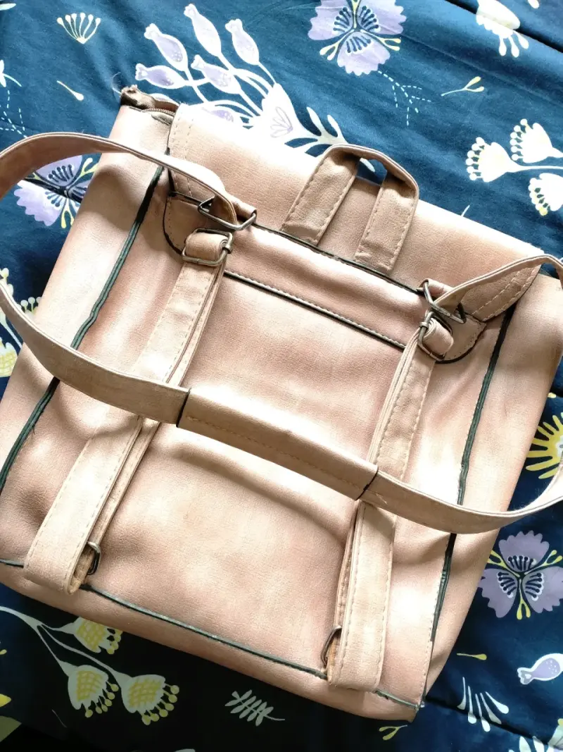 Mochila bandolera rosa con flecos - 2