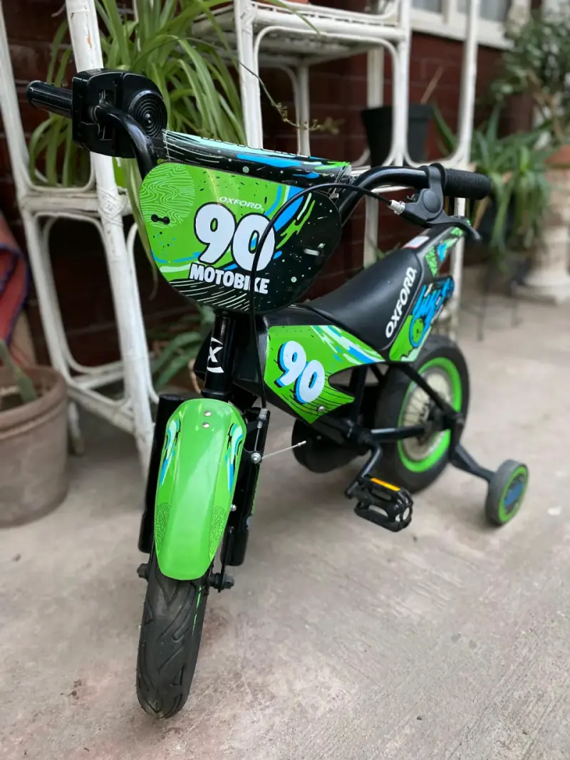 Bicicleta infantil Oxford 12" Motobike verde - 1