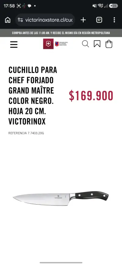 Cuchillo de Chef Victorinox Grand Maître 20 cm - miniatura 4