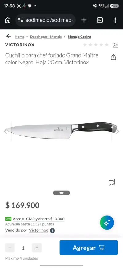 Cuchillo de Chef Victorinox Grand Maître 20 cm - miniatura 5