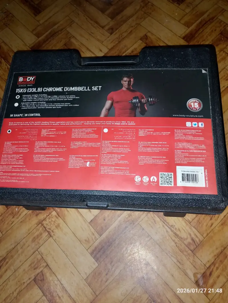 Set de Mancuernas Cromadas 15kg Body Sculpture