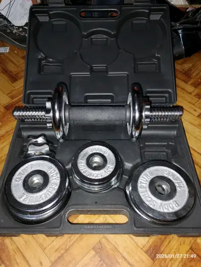 Set de Mancuernas Cromadas 15kg Body Sculpture - miniatura 2
