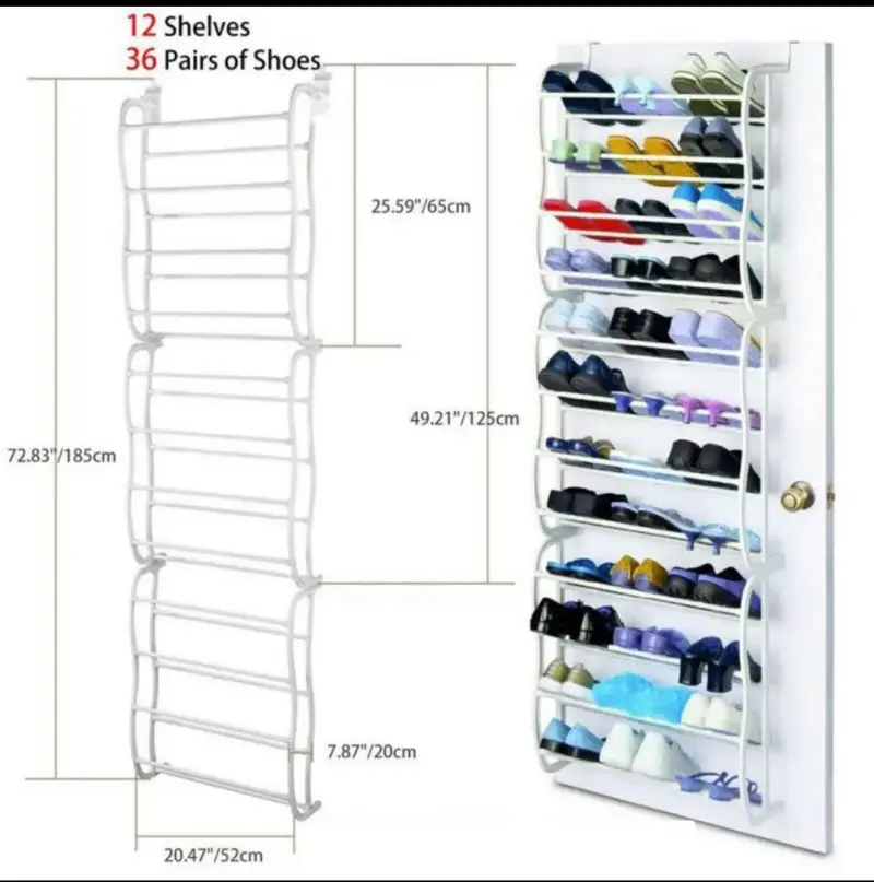 Organizador de Zapatos para Puerta con 12 Estantes - 2