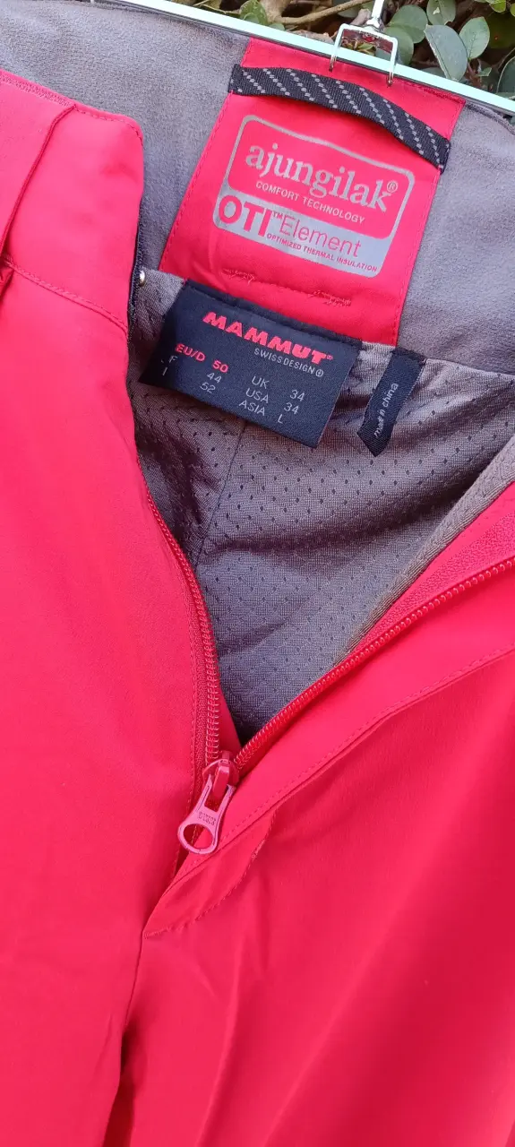 Pantalones impermeables rojos Mammut Drytech - 2