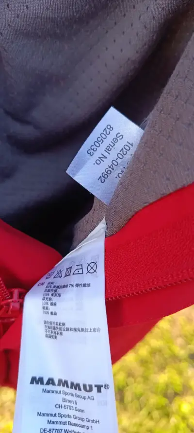 Pantalones impermeables rojos Mammut Drytech - miniatura 3