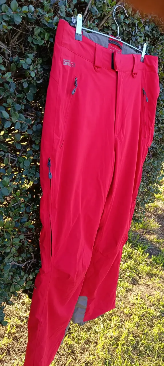 Pantalones impermeables rojos Mammut Drytech - 5