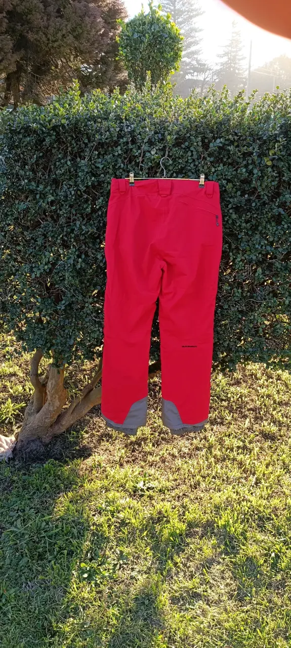 Pantalones impermeables rojos Mammut Drytech - 6