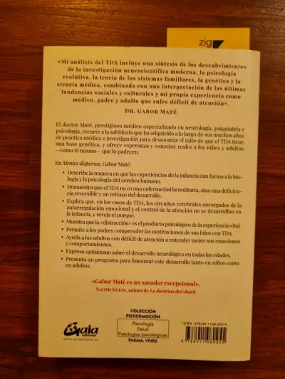 Libro Mentes Dispersas de Dr. Gabor Maté - miniatura 2