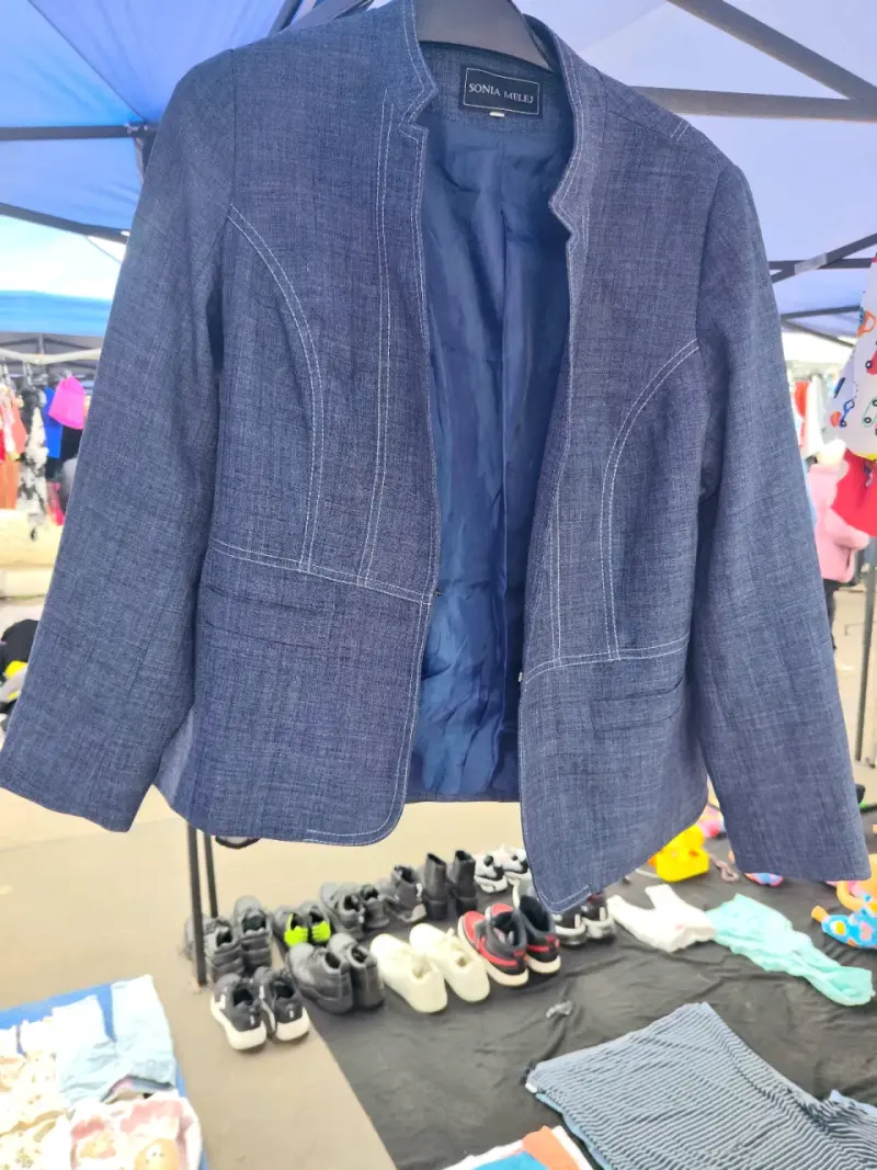 Chaqueta de mezclilla azul Sonia Melej - 1