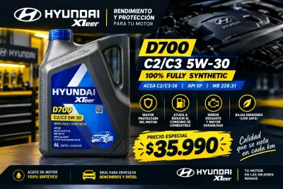 Aceite sintético Hyundai XTeer D700 5W-30 6L - miniatura 2