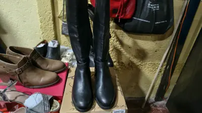 Botas de cuero negro marca Giani Dafirenze 37 - miniatura 1