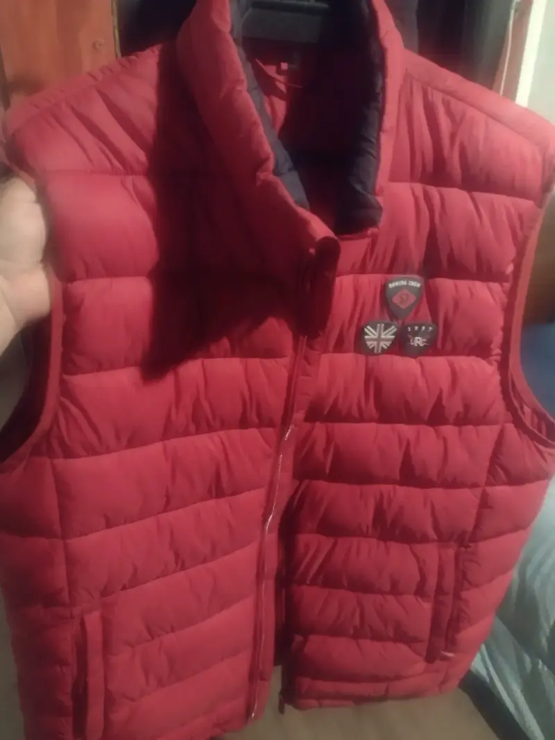 Chaleco acolchado rojo para hombre - 1