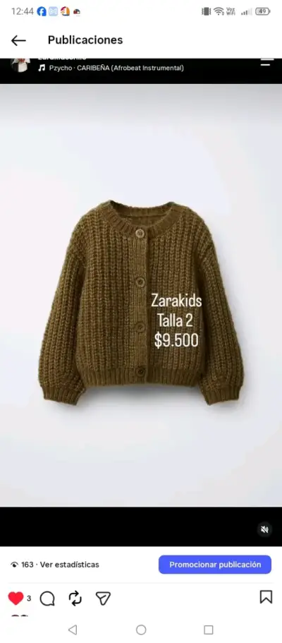 Polera rosa para niña Zara talla 11-12 - miniatura 3