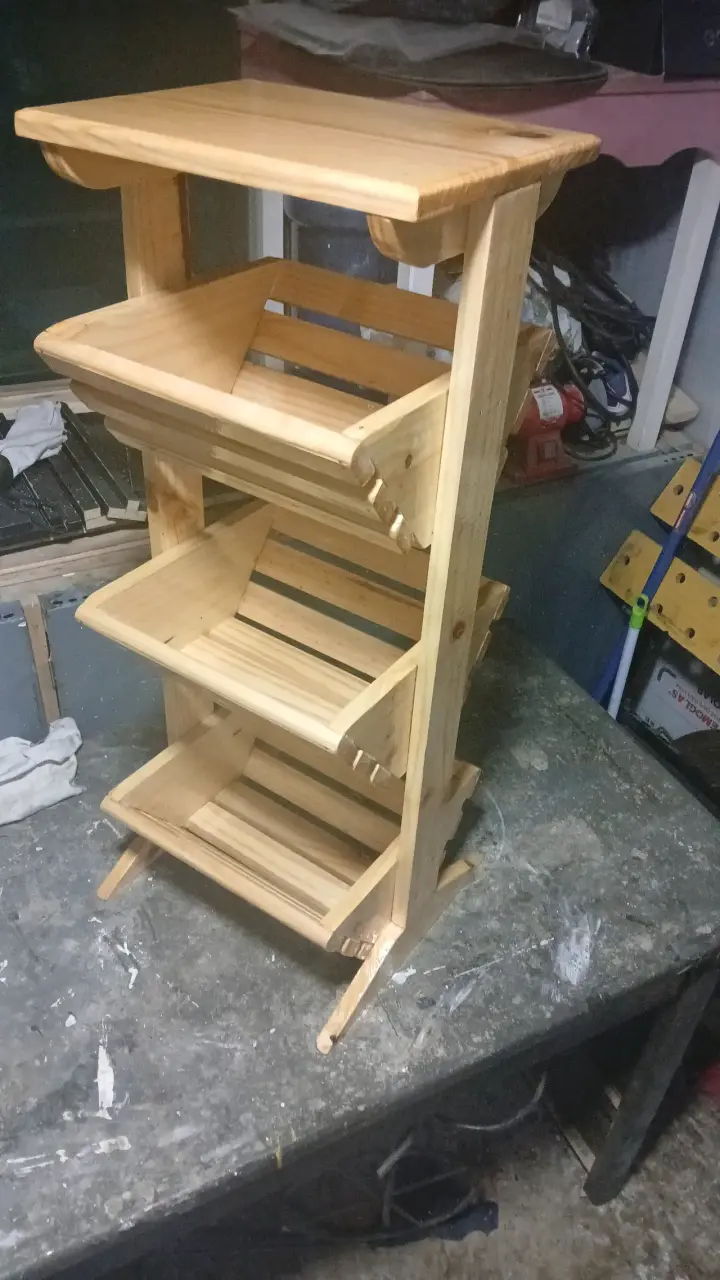 verdulero Estante de Madera para Almacenamiento - 2