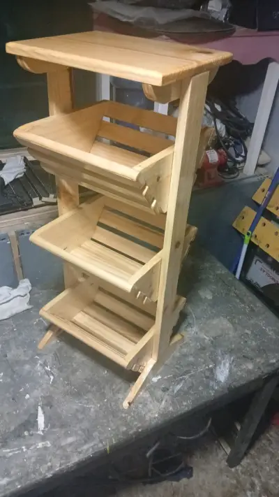 verdulero Estante de Madera para Almacenamiento - miniatura 2