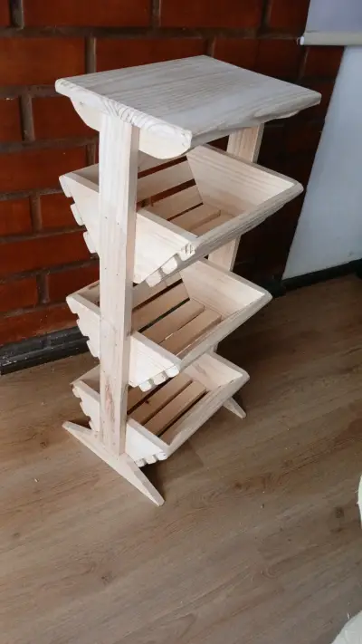 verdulero Estante de Madera para Almacenamiento - miniatura 3