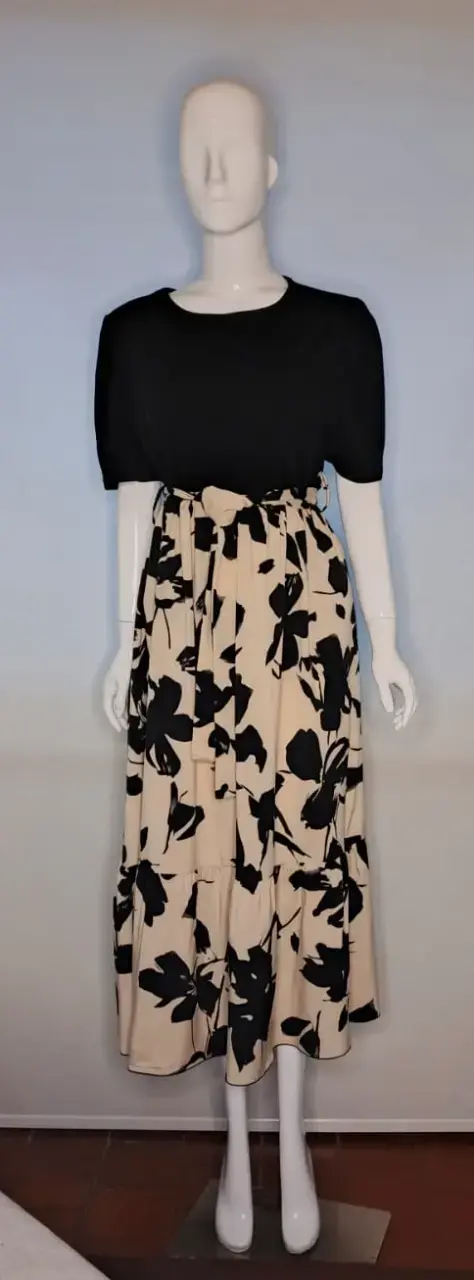 Línea Style - Vestido Floreado Celeste Shein XL - 1