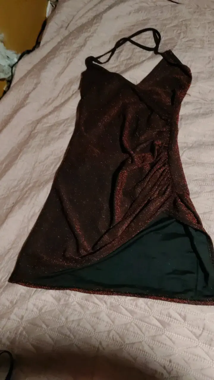 Vestido corto brillante para fiesta - 1