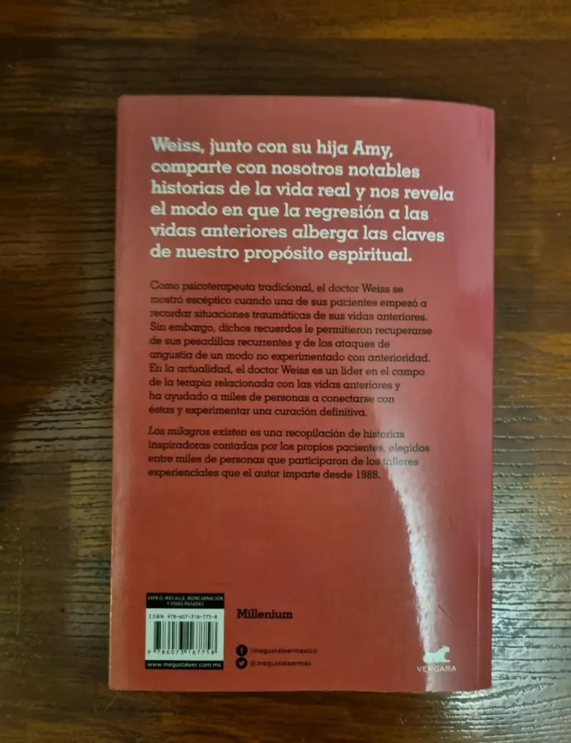 Libro 'Los Milagros Existen' de Brian Weiss - 2