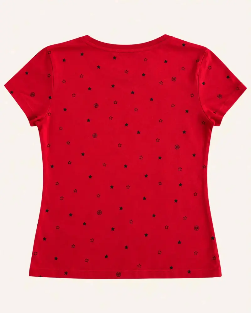 Polera Mujer Tommy Hilfiger Roja Estampada - 2