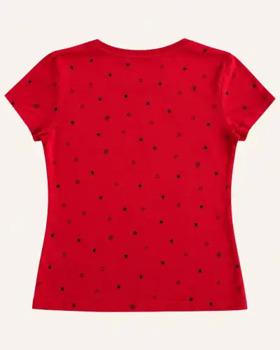 Polera Mujer Tommy Hilfiger Roja Estampada - miniatura 2