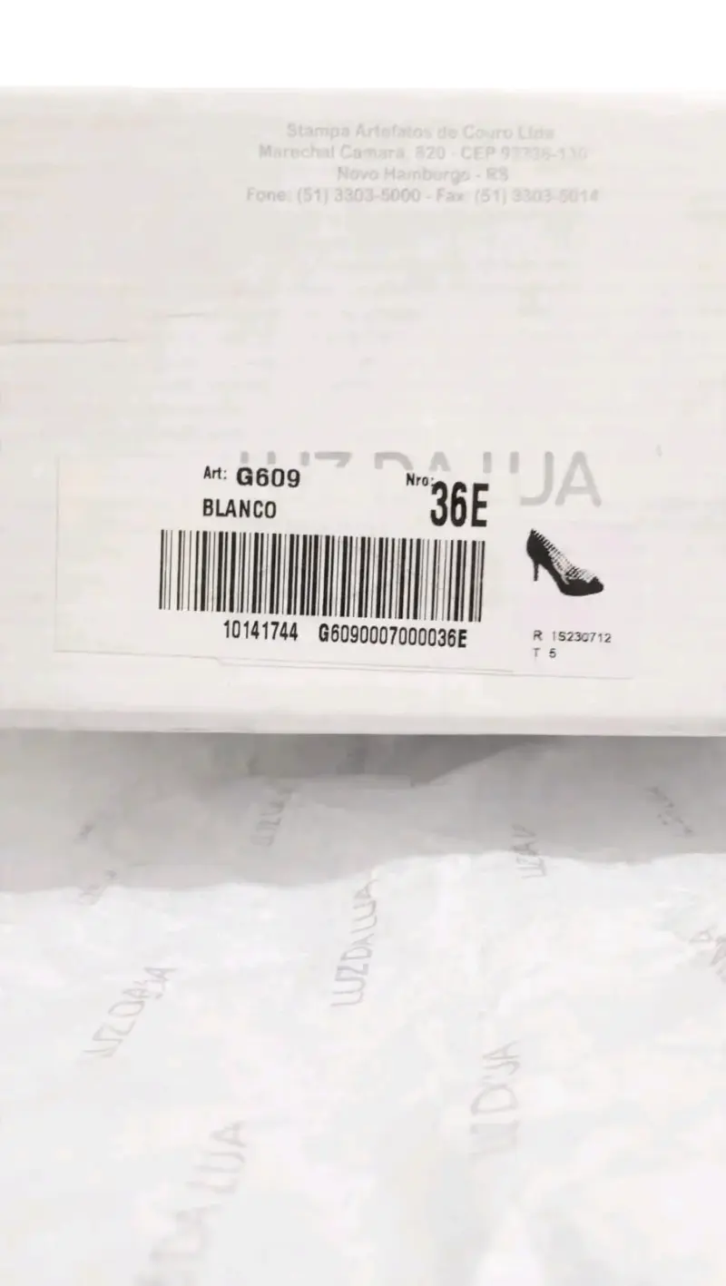 Zapatos de novia blanco con Brillo Luz Da Lua - 5