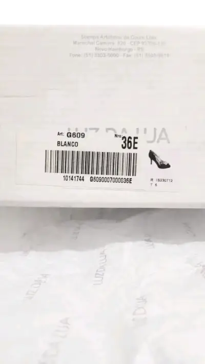 Zapatos de novia blanco con Brillo Luz Da Lua - miniatura 5